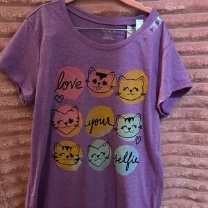 The Children's Place Purple Cat Faces Tee